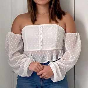 Off shoulder crop top